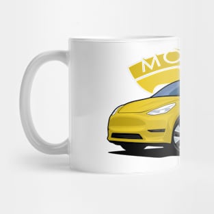 Model Y electric car yellow Mug